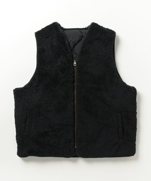 8(eight)(エイト)の「ファーフリースリバーシブルベスト(ダウンベスト・メンズ・ブラック/オリーブ/チャコールグレー/ライトグレー・X-LARGE/MEDIUM/LARGE)」の6枚目の写真