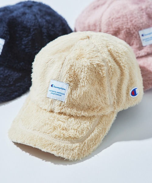 Champion（チャンピオン）の「【CHAMPION】381-4022 ボアチケットローキャップ（キャップ・メンズ・カーキ/ベージュ/ピンク/ブラック/ネイビー・FREE）」の2枚目の写真