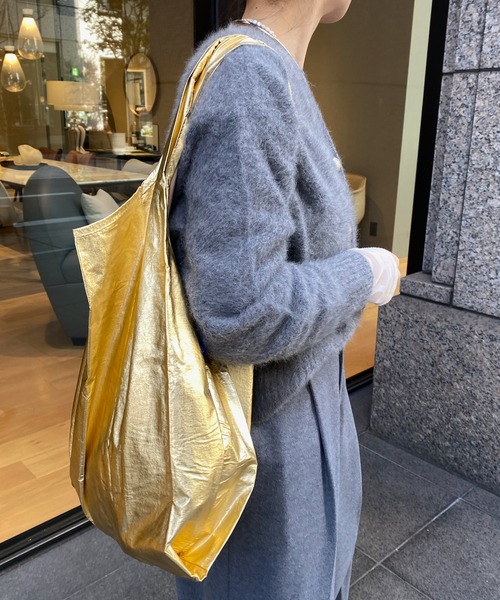 DouDou(ドゥドゥ)の「【BAGGU/バグゥ】23HO STANDARD BAGGU メタリック(エコバッグ/サブバッグ・レディース・ゴールド/シルバー/ライム・FREE)」の1枚目の写真