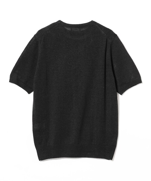 BEAMS F(ビームスエフ)の「MORGANO × BEAMS F / 別注 リネンコットン ショートスリーブ クルーネック ニット(Tシャツ/カットソー・メンズ・ライトブラウン/ブラック/インディゴブルー/ミント・48/50/46)」の6枚目の写真