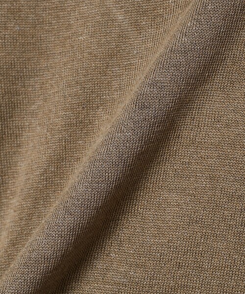 BEAMS F(ビームスエフ)の「MORGANO × BEAMS F / 別注 リネンコットン ショートスリーブ クルーネック ニット(Tシャツ/カットソー・メンズ・ライトブラウン/ブラック/インディゴブルー/ミント・48/50/46)」の10枚目の写真