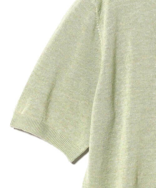 BEAMS F(ビームスエフ)の「MORGANO × BEAMS F / 別注 リネンコットン ショートスリーブ クルーネック ニット(Tシャツ/カットソー・メンズ・ライトブラウン/ブラック/インディゴブルー/ミント・48/50/46)」の13枚目の写真