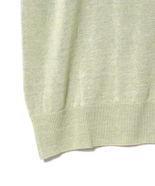 BEAMS F(ビームスエフ)の「MORGANO × BEAMS F / 別注 リネンコットン ショートスリーブ クルーネック ニット(Tシャツ/カットソー・メンズ・ライトブラウン/ブラック/インディゴブルー/ミント・48/50/46)」の14枚目の写真