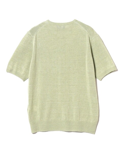 BEAMS F(ビームスエフ)の「MORGANO × BEAMS F / 別注 リネンコットン ショートスリーブ クルーネック ニット(Tシャツ/カットソー・メンズ・ライトブラウン/ブラック/インディゴブルー/ミント・48/50/46)」の15枚目の写真