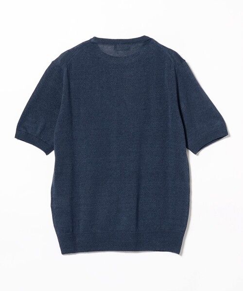 BEAMS F(ビームスエフ)の「MORGANO × BEAMS F / 別注 リネンコットン ショートスリーブ クルーネック ニット(Tシャツ/カットソー・メンズ・ライトブラウン/ブラック/インディゴブルー/ミント・48/50/46)」の18枚目の写真