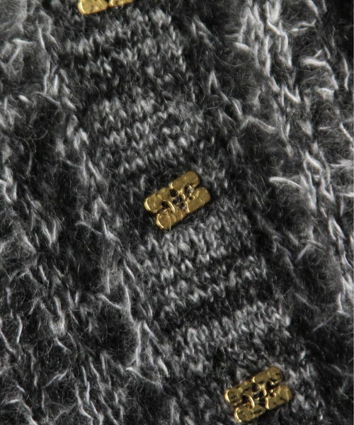 GANNI（ガニー）の「GANNI Mohair Lace Polo（ニット/セーター・レディース・ブラック・SMALL/MEDIUM/X-SMALL）」の3枚目の写真