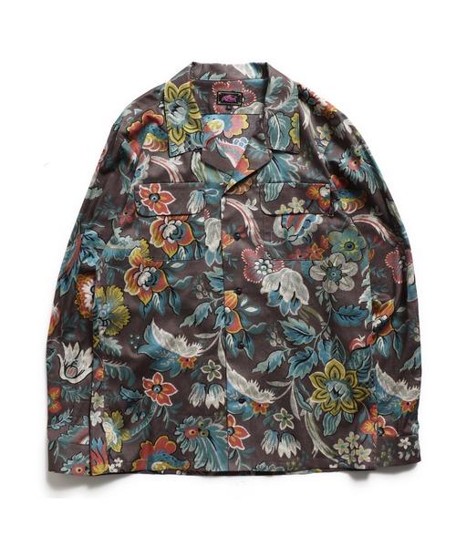 ROTAR(ローター)の「Floral Open Coller Shirt(シャツ/ブラウス・メンズ・サックスブルー/スミクロ/グリーン・LARGE/MEDIUM/X-LARGE)」の2枚目の写真