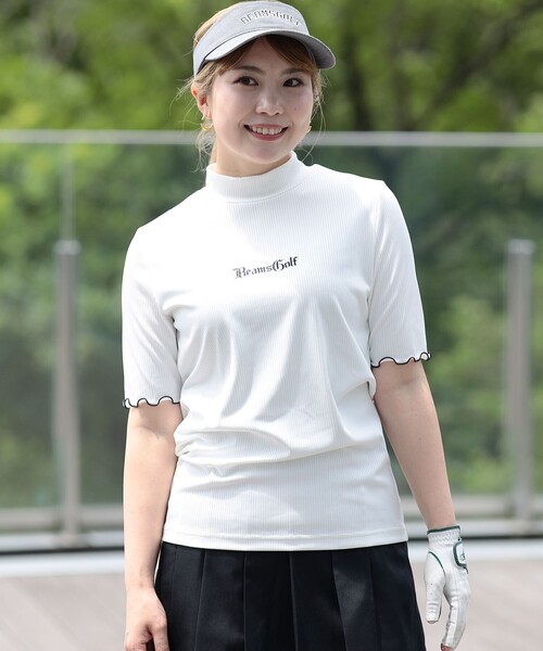【セール】ORANGE LABEL / リブ袖フリル モックネックシャツ（Tシャツ/カットソー）｜BEAMS GOLF（ビームスゴルフ）