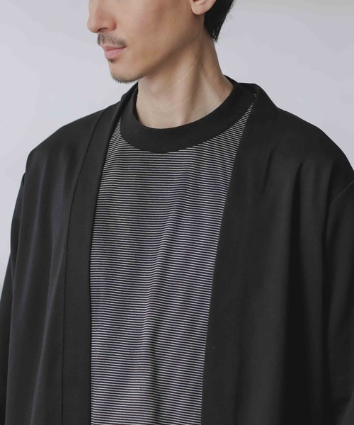 NANO universe（ナノユニバース）の「ダブルジャージー着流しカーディガン（カーディガン/ボレロ・メンズ・スミクロ/ブラック/グリーン/ライトグレー/ライトグリーン・M/L/S）」の22枚目の写真