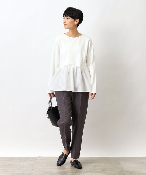 OPAQUE.CLIP（オペークドットクリップ）の「◆【通勤対応/1?ヒール】コインローファー（その他シューズ・レディース・ブラック/ベージュ・02/03）」の9枚目の写真