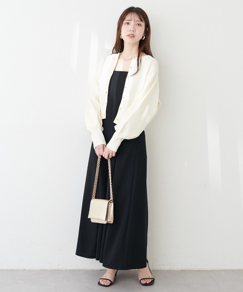 natural couture（ナチュラルクチュール）の「WEB限定 / お家で洗えるころん釦カーデ（カーディガン/ボレロ・レディース・ミント/ラベンダー/グレイッシュベージュ/オフホワイト/ブラック/その他1・FREE）」の10枚目の写真