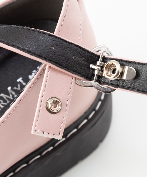 DearMyLove（ディアマイラブ）の「クロスベルトリボンローヒール姫パンプス（パンプス・レディース・ホワイト/ブラック系その他/ベビーピンク/レッド/ブラック・23cm/24.5cm/25cm/25.5cm/23.5cm/24cm/22.5cm/26cm/26.5cm/22.5㎝）」の11枚目の写真