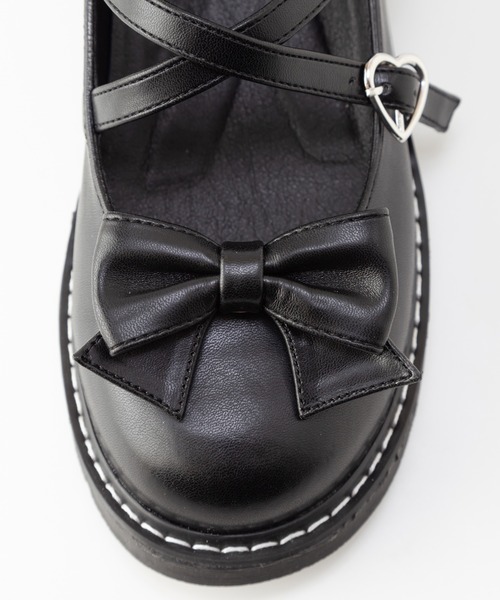 DearMyLove（ディアマイラブ）の「クロスベルトリボンローヒール姫パンプス（パンプス・レディース・ホワイト/ブラック系その他/ベビーピンク/レッド/ブラック・23cm/24.5cm/25cm/25.5cm/23.5cm/24cm/22.5cm/26cm/26.5cm/22.5㎝）」の19枚目の写真