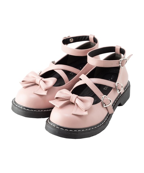 DearMyLove（ディアマイラブ）の「クロスベルトリボンローヒール姫パンプス（パンプス・レディース・ホワイト/ブラック系その他/ベビーピンク/レッド/ブラック・23cm/24.5cm/25cm/25.5cm/23.5cm/24cm/22.5cm/26cm/26.5cm/22.5㎝）」の21枚目の写真