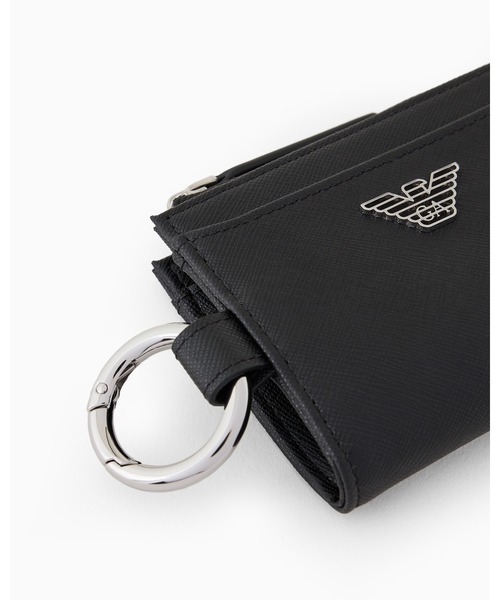 EMPORIO ARMANI(エンポリオアルマーニ)の「【エンポリオ アルマーニ】ASV コンパクトウォレット イーグルプレート&スナップフック付き(財布・メンズ・ブラック系その他・FREE)」の3枚目の写真