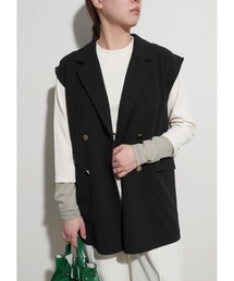 カットジョーゼットベスト