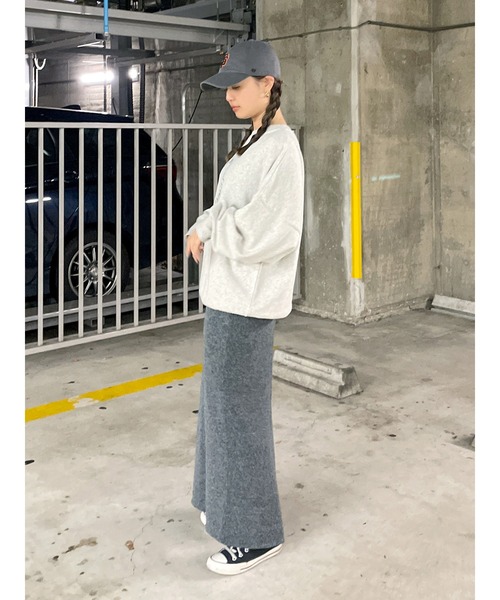 Ungrid(アングリッド)の「ミックスヤーンニットタイトスカート(スカート・レディース・オフホワイト/チャコールグレー/ブルー・FREE)」の9枚目の写真