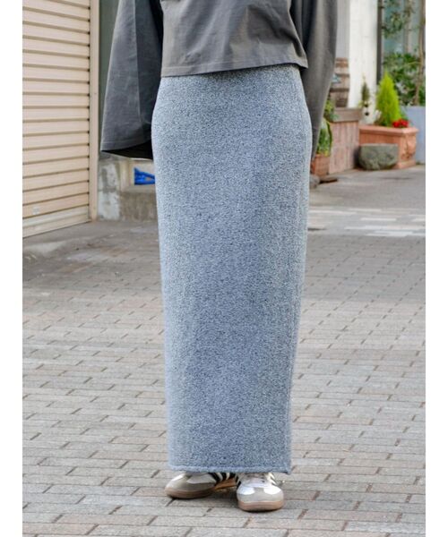 Ungrid(アングリッド)の「ミックスヤーンニットタイトスカート(スカート・レディース・オフホワイト/チャコールグレー/ブルー・FREE)」の7枚目の写真