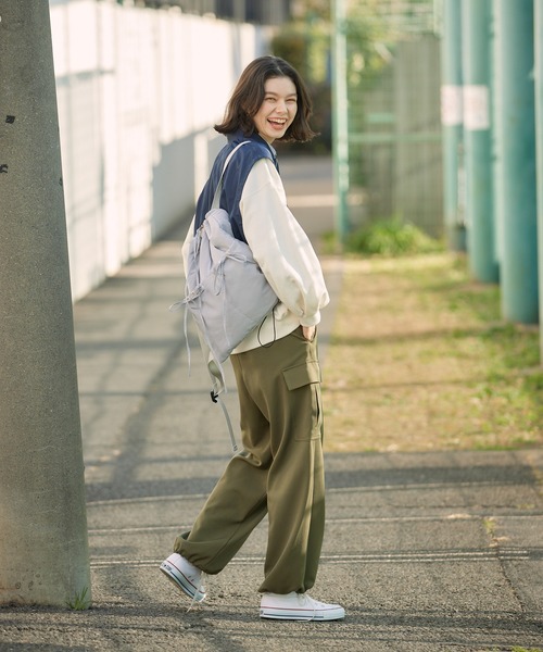 ROPE' PICNIC(ロペピクニック)の「A4対応・撥水加工/リボンドロストリングナップザック(バックパック/リュック・レディース・ライトグレー/ブラック・FREE)」の19枚目の写真