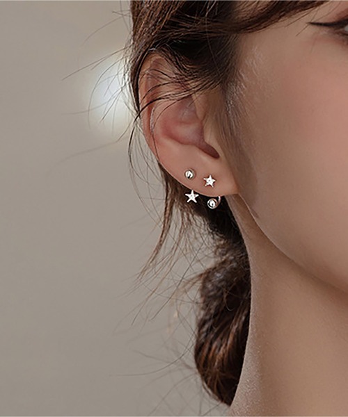セール】星デザインピアス【ねじり式】（ピアス（両耳用））｜LA