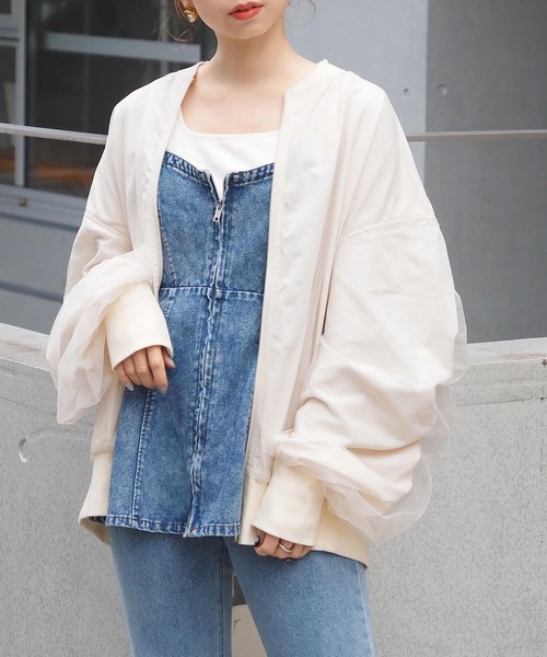 tiptop（ティップトップ）の「チュールレイヤードBIGブルゾン