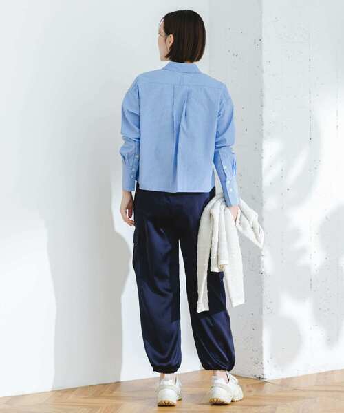 F by ROSSO（エフバイロッソ）の「F by ROSSO　クロップドシャツ（シャツ/ブラウス・レディース・ブルー系その他/ピンク系その他/オフホワイト・FREE）」の18枚目の写真