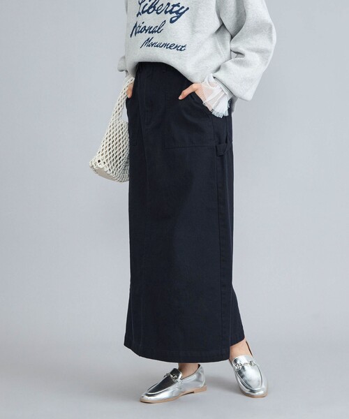PENNEYS（ぺニーズ）の「PENNEYS（ぺニーズ）別注カツラギナロースカート（スカート・レディース・ナチュラル/ネイビー・M/L）」の2枚目の写真
