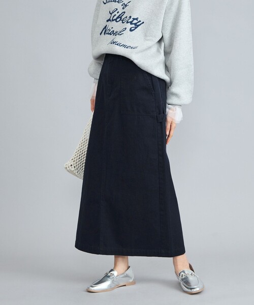 PENNEYS（ぺニーズ）の「PENNEYS（ぺニーズ）別注カツラギナロースカート（スカート・レディース・ナチュラル/ネイビー・M/L）」の4枚目の写真
