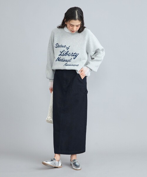 PENNEYS（ぺニーズ）の「PENNEYS（ぺニーズ）別注カツラギナロースカート（スカート・レディース・ナチュラル/ネイビー・M/L）」の6枚目の写真