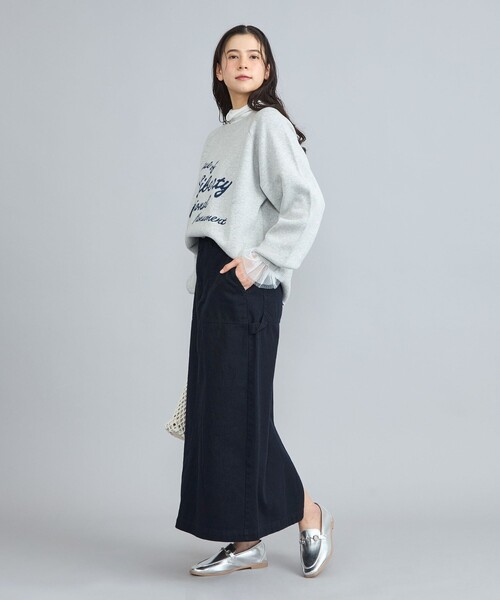 PENNEYS（ぺニーズ）の「PENNEYS（ぺニーズ）別注カツラギナロースカート（スカート・レディース・ナチュラル/ネイビー・M/L）」の7枚目の写真