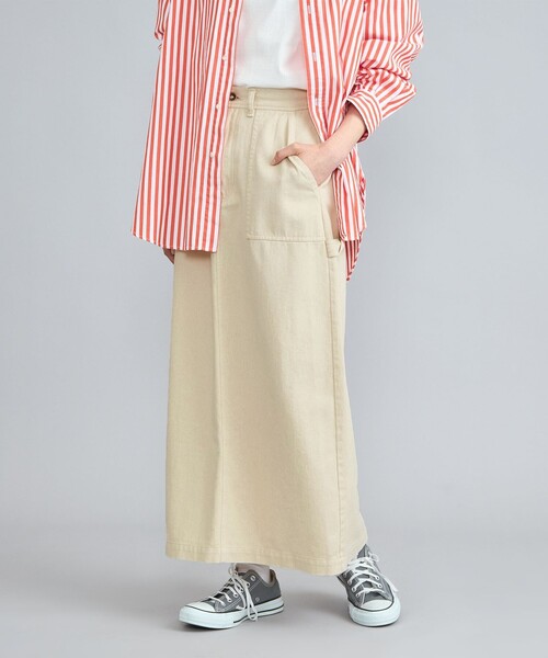 PENNEYS（ぺニーズ）の「PENNEYS（ぺニーズ）別注カツラギナロースカート（スカート・レディース・ナチュラル/ネイビー・M/L）」の10枚目の写真