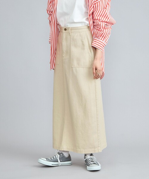 PENNEYS（ぺニーズ）の「PENNEYS（ぺニーズ）別注カツラギナロースカート（スカート・レディース・ナチュラル/ネイビー・M/L）」の11枚目の写真