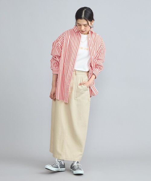 PENNEYS（ぺニーズ）の「PENNEYS（ぺニーズ）別注カツラギナロースカート（スカート・レディース・ナチュラル/ネイビー・M/L）」の13枚目の写真