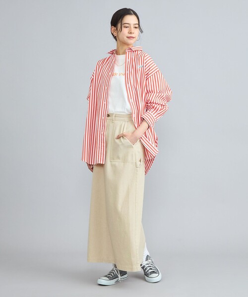 PENNEYS（ぺニーズ）の「PENNEYS（ぺニーズ）別注カツラギナロースカート（スカート・レディース・ナチュラル/ネイビー・M/L）」の14枚目の写真