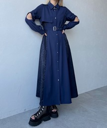 HARE | カットアウトジャガードキリカエワンピース(HARE)(ワンピース)