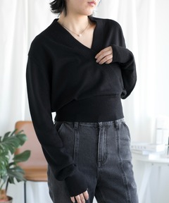 カットソー(長袖/七分) Ameri VINTAGE - COTTON SILK HALTER TOP セール】COTTON SILK HALTER TOP（Tシャツ/カットソー）｜Ameri