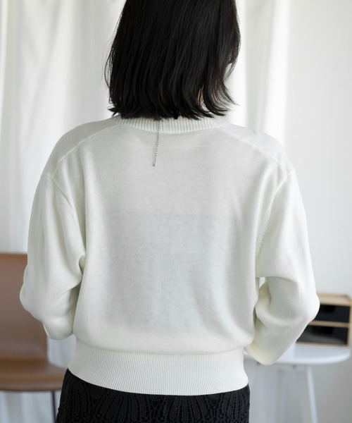 BANICO(バニコ)の「【BANICO】韓国風クロストップス(Tシャツ/カットソー・レディース・ベージュ/ホワイト/ブラック・FREE)」の9枚目の写真