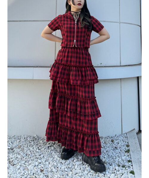 jouetie（ジュエティ）の「カラーステッチコンパクトZIPシャツ【セットアップ対応】（シャツ/ブラウス・レディース・アイボリー/レッド/ブラウン/ブラック・MEDIUM）」の22枚目の写真