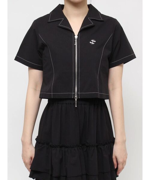 jouetie（ジュエティ）の「カラーステッチコンパクトZIPシャツ【セットアップ対応】（シャツ/ブラウス・レディース・アイボリー/レッド/ブラウン/ブラック・MEDIUM）」の20枚目の写真