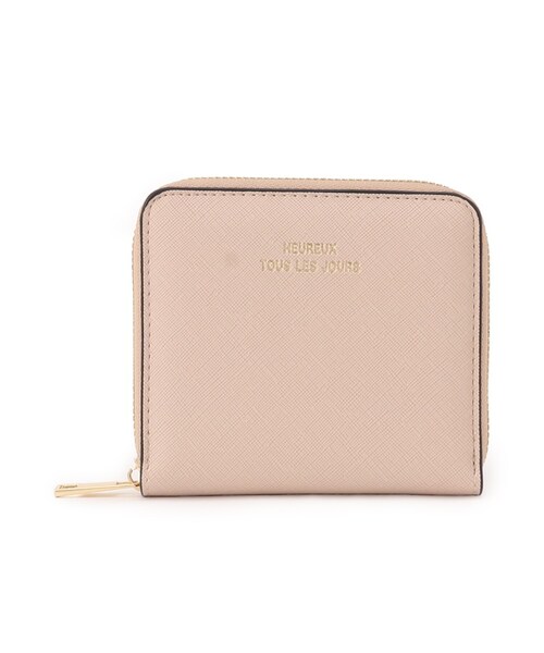 Ober Tashe（オーバータッシェ）の「【新生活・新学期】角シボミドルラウンド財布（財布・レディース・グレイッシュベージュ/ライトグレー/ピンクベージュ/ブラック・FREE）」の4枚目の写真