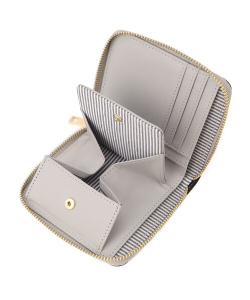 Ober Tashe（オーバータッシェ）の「【新生活・新学期】角シボミドルラウンド財布（財布・レディース・グレイッシュベージュ/ライトグレー/ピンクベージュ/ブラック・FREE）」の7枚目の写真
