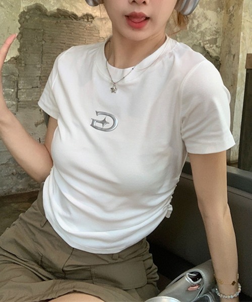 SpRay（スプレイ）の「メタルプリント半袖Tシャツ（Tシャツ/カットソー・レディース・グレー/ブラック/ホワイト/チャコールグレー・FREE）」の22枚目の写真