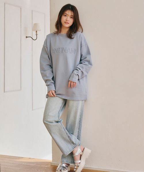 セール】【ユニセックス】エンボスロゴスウェット(2丈展開