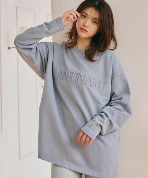 LANTINAM(ランティナム)の「【ユニセックス】エンボスロゴスウェット(2丈展開)(スウェット・レディース・アイボリー/ライトブルー/アッシュグレー・M/L)」の20枚目の写真