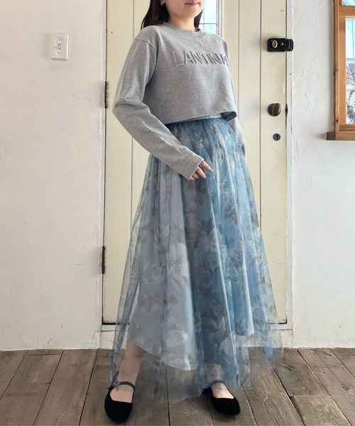 LANTINAM(ランティナム)の「【ユニセックス】エンボスロゴスウェット(2丈展開)(スウェット・レディース・アイボリー/ライトブルー/アッシュグレー・M/L)」の14枚目の写真