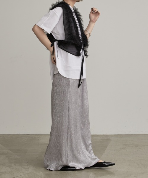 Lui's（ルイス）の「ラメナロースカート（スカート・レディース・シルバー/ブラック・FREE）」の14枚目の写真