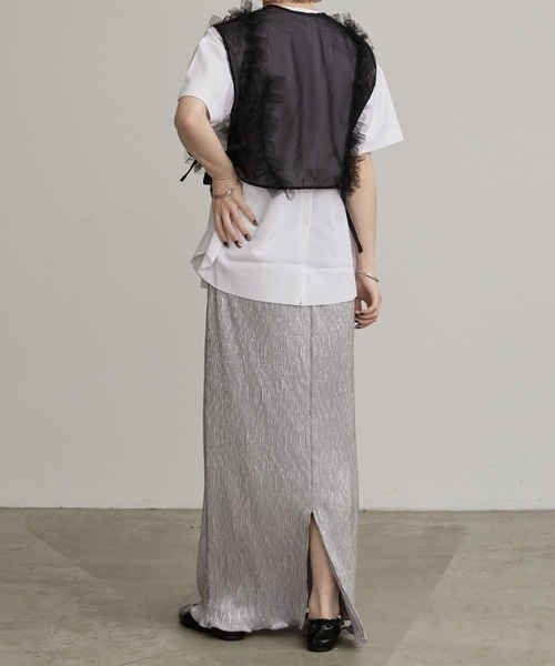 Lui's（ルイス）の「ラメナロースカート（スカート・レディース・シルバー/ブラック・FREE）」の12枚目の写真
