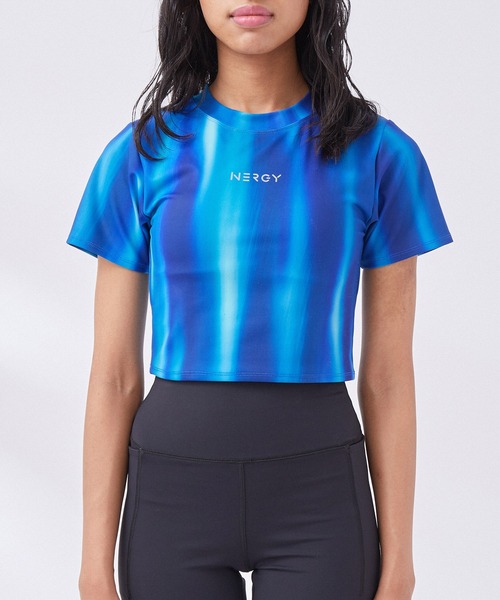 NERGY（ナージー）の「【skin wear】UV & 水陸両用 & 保湿 CREORAカップ付きTシャツ（Tシャツ/カットソー・レディース・ブルー/ブラック・M/S）」の13枚目の写真