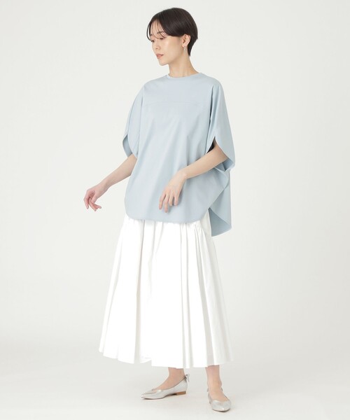 CAST:(キャストコロン)の「【接触冷感】サークルフォルムカットソー(Tシャツ/カットソー・レディース・ブルー系その他2/ブラック/ホワイト・M)」の10枚目の写真