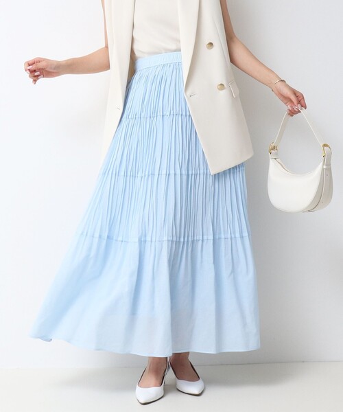 新品未使用　2025SS　Admiral プリーツスカート ブルー　M 新品未使用 2025SS Admiral プリーツスカート ブルー M セール】ﾄﾞﾗｲ